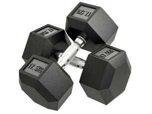 Lot de 2 haltères 35 kg métal noir