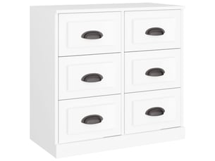 Buffet - bahut - meuble de rangement blanc 70x35,5x67,5 cm bois d'ingénierie