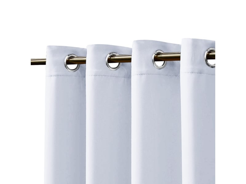  Rideaux d'extérieur - rideaux de terrasse imperméables à œillets, rideaux isolants thermiques, décoration de jardin, l 132 x h 213 cm, blanc, 1 paire  - Conforama D