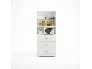 Bibliotheque coloris  blanc 3 étagère(s) MEUBLIV  - 39.5 cm x 182.2 cm