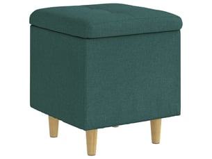 Ottoman, repose pied salon avec rangement vert foncé 40x40x45 cm tissu