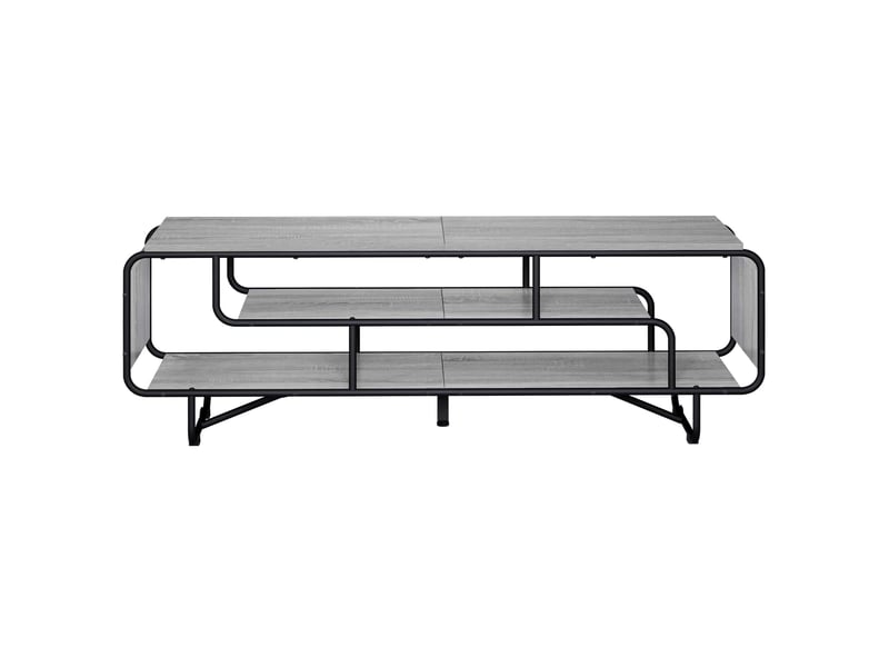  Meuble tv - banc tv - meuble de rangement 140 x 36 x 45 cm sonoma gris bois d'ingénierie  - Conforama A