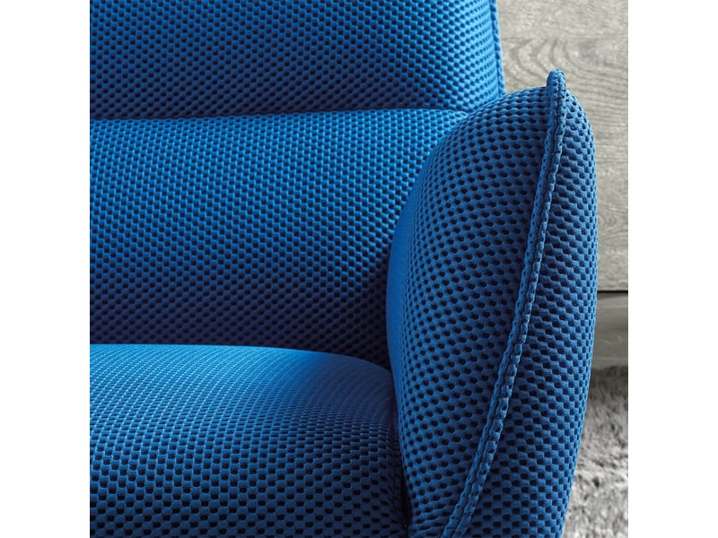  Fauteuil pivotant tissu maille mesh 3d bleu pied métal - rivoli RIVOLI - Conforama C