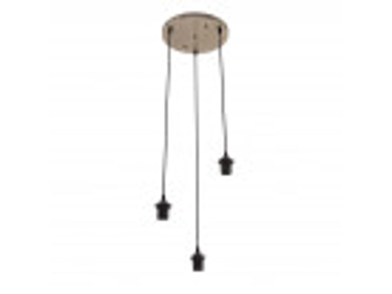 Armature de plafonnier fabrilamp nia cuir 3 x e27 réglable 20-90 cm 30x30 cm 201283C14 - Conforama B