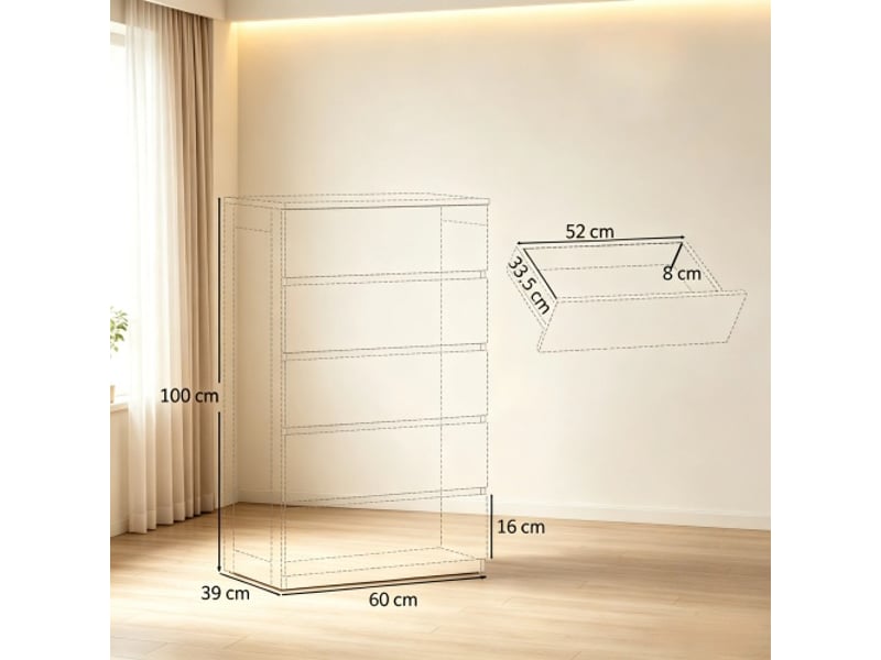Commode polyvalente moderne – armoire haute compacte – rangement élégant pour chambre - Conforama C