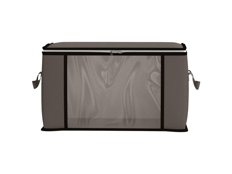 Boîte de rangement avec fenêtre latérale transparente gris shl37127 - Conforama E