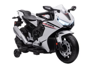 Moto électrique honda sous licence pour enfants, batterie rechargeable 6 v, vitesse de 3 kmh, blanche