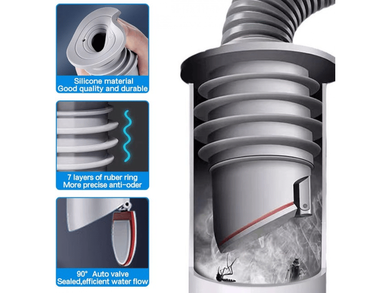  35-40 mm joint de tuyau de machine à laver, bouchon anti odeur machine à laver d'étanchéité de tuyau d'évacuation, joint d'étanchéité(2pcs)  - Conforama E