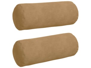 Lot de 2 coussins d'accent, coussins décoratifs, coussins lombaires marron ø 15 x 40 cm cf56743