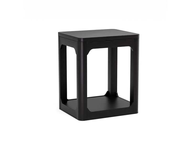  Lot de 2 tables d'appoint 50x40x60 cm en mdf à 2 niveaux noir chicfurn  - Conforama D