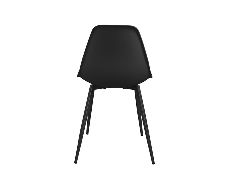  Lot de 4 chaises de cuisine nova noires avec assise en plastique et pieds métal 657-NOVA - Conforama W