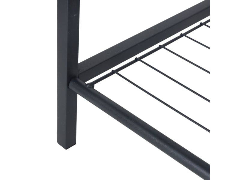  Portemanteau 2 en 1 avec étagère pour chaussures 90 x 40 x 180 cm pratique style industriel en métal noir 13_0017675  - Conforama B