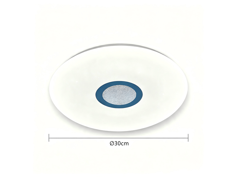  Plafonnier led avec haut-parleur bluetooth, bruit blanc et sons apaisants, avec télécommande et contrôle par application, 24 w ø 30 cm  - Conforama C