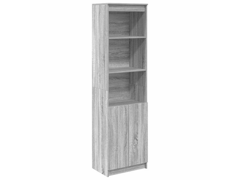  Buffet haut - bahut - meuble de rangement sonoma gris 50x35x180 cm bois d'ingénierie  - Conforama A