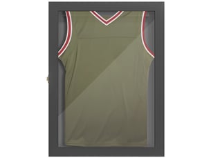 Frame box t-frame cadre pour maillot porte acrylique doublure interne feutre 60 x 6,5 x 80 cm noir