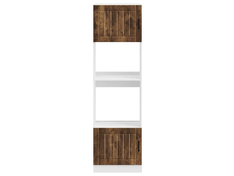 Meuble de rangement, armoires de four lucca chêne fumé bois d'ingénierie - Conforama D