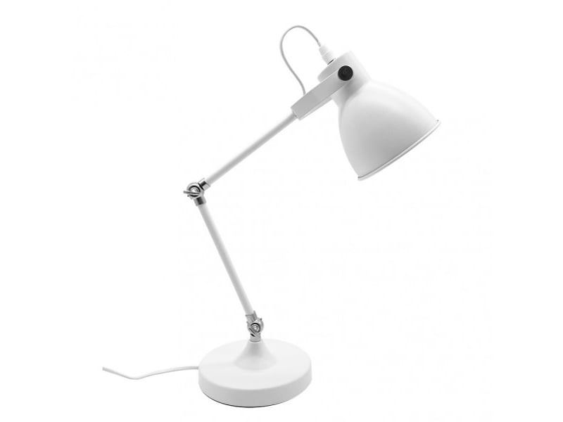  Lampe de bureau fabrilamp igor blanc 1 x e14 articulée orientable 50x15x35 cm 162171001 - Conforama A