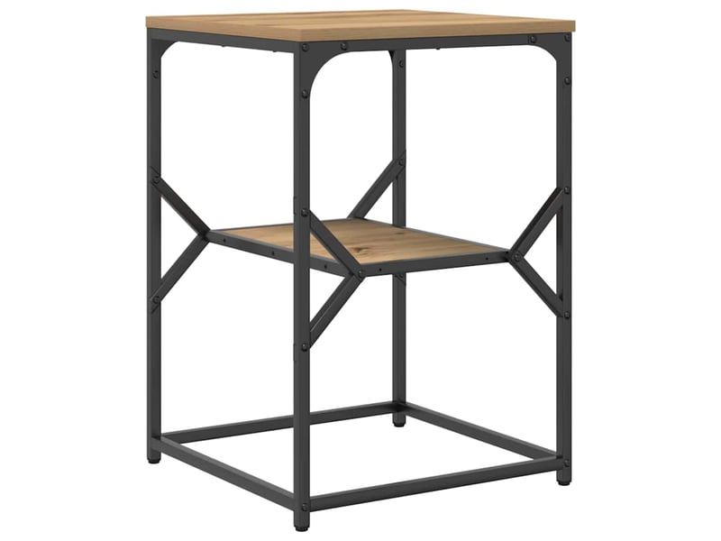  Table de chevet chêne artisanal 41 x 40 x 60 cm  - Conforama A