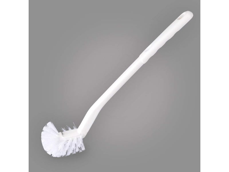 Brosse de toilette portable avec long manche en plastique, brosses de nettoyage, décontamination puissante, accessoires de salle de bain  - Conforama C