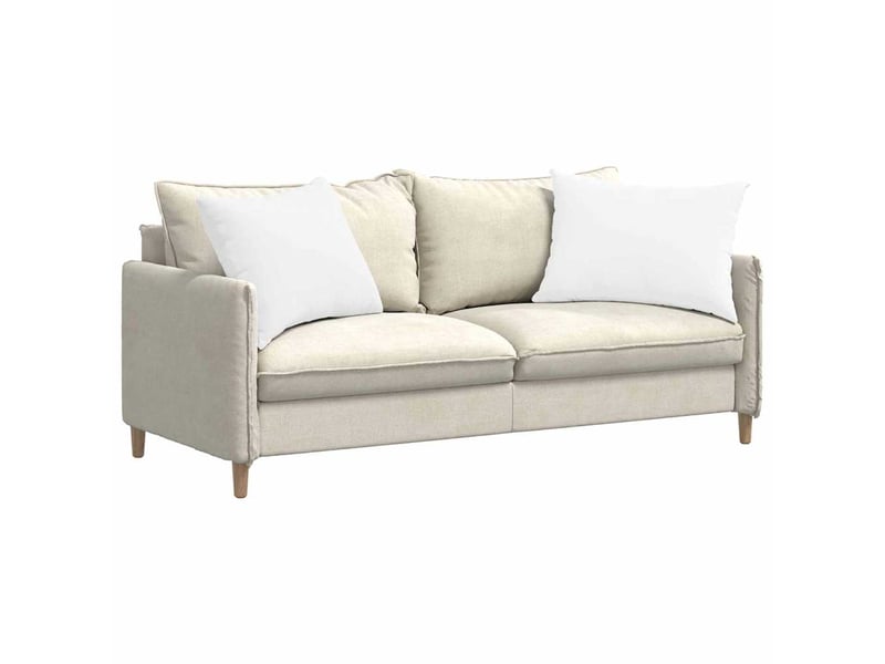  Lot de 2 coussins de canapé, coussins décoratifs tissu blanc 70 x 50 cm cf58769  - Conforama C