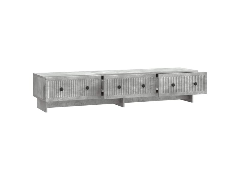  Meuble tv - banc tv - meuble de rangement 147 x 34,5 x 30 cm gris béton bois d'ingénierie  - Conforama E