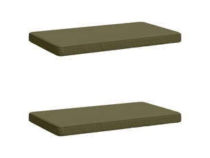 Lot de 2 coussins de banc, coussins d'assise vught 100 % polyester vert olive cf58238