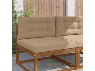 Coussin de canapé d'extérieur, coussin de chaise polyester taupe 80 x 80 cm cf54166
