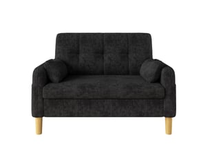Canapé droit fixe MODENVIE 2 places Polyester gris