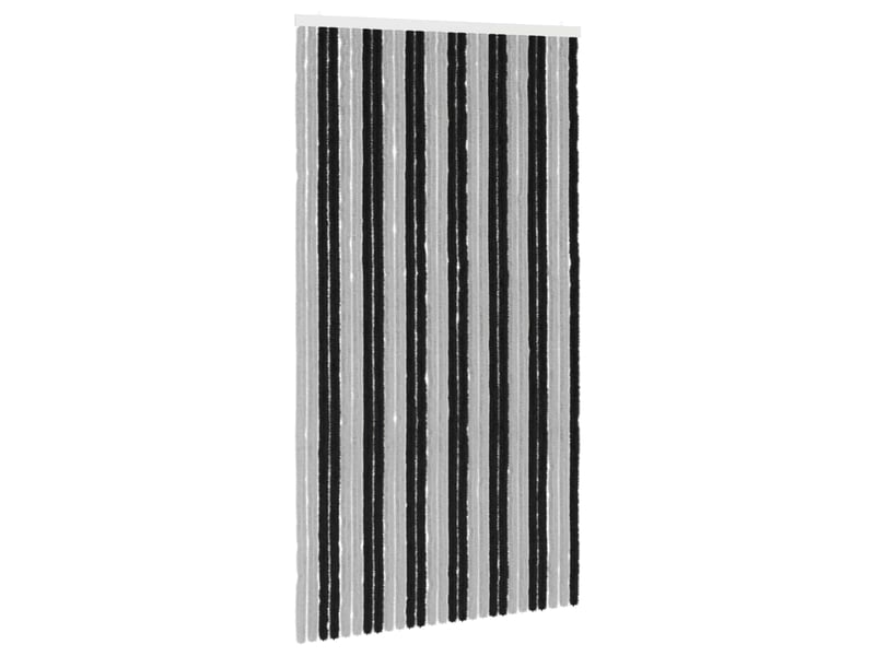  Rideau anti-insectes, moustiquaire en chenille gris et noir 118 x 220 cm cf43461  - Conforama A