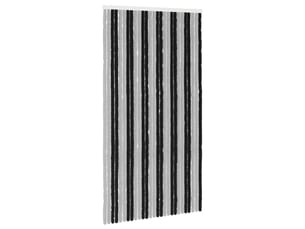 Rideau anti-insectes, moustiquaire en chenille gris et noir 118 x 220 cm cf43461