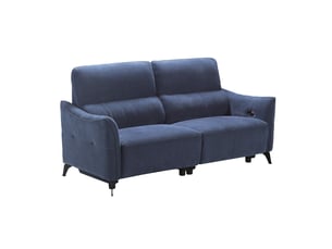 Canapé droit relax électrique <strong>ALTOBUY</strong> <strong>GARIOS</strong> 3 places Polyester bleu