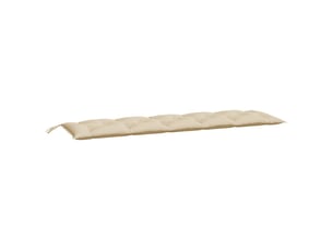 Coussin de banc de jardin, coussin d'assise beige 180x50x7 cm tissu oxford cf52657