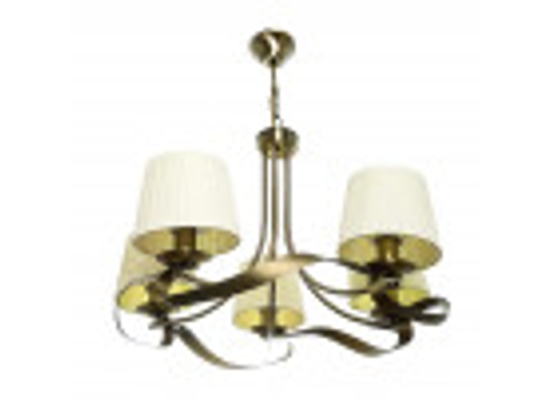  Fabrilamp baeza, lampe classique, 5xe14, cuir, 60-90 x 55 x 55 cm 201955014 - Conforama B