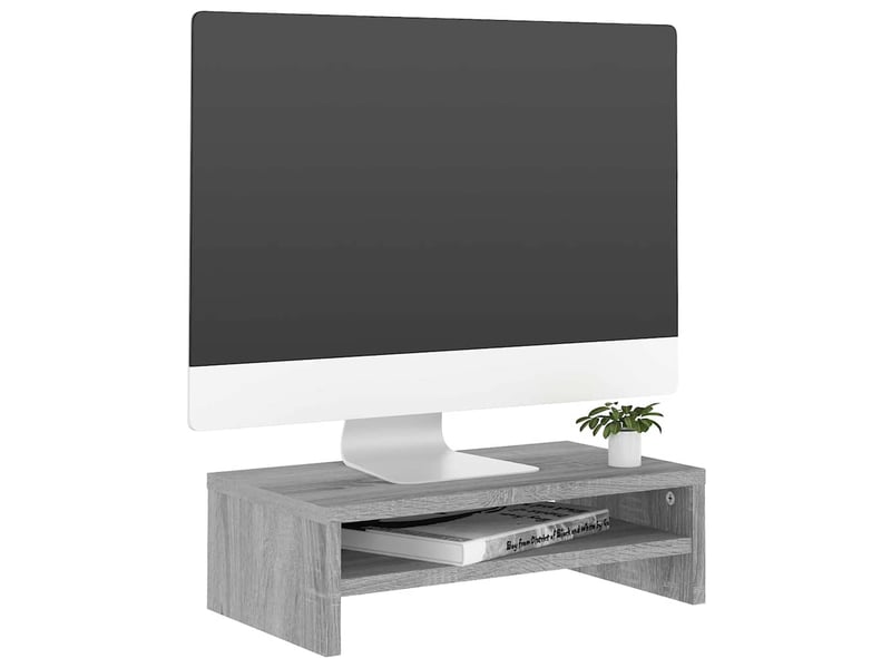  Meuble tv - support de moniteur sonoma gris 42x24x13 cm bois d'ingénierie  - Conforama C