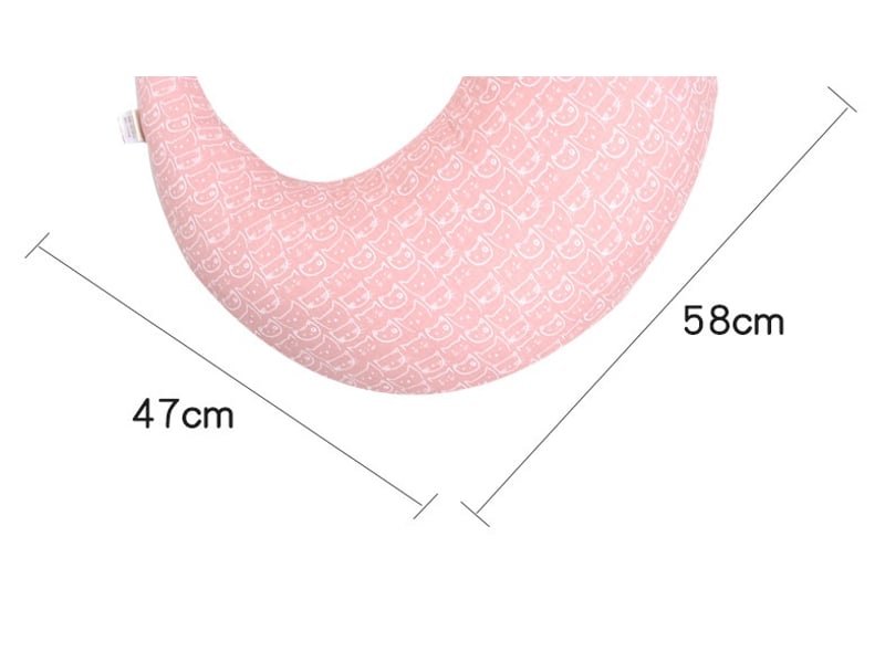  Coussin d'allaitement ergonomique avec bandoulière – rose  - Conforama B