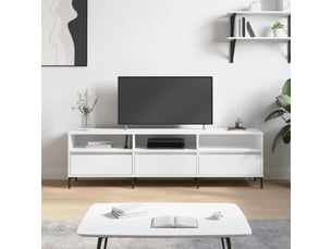 Meuble tv coloris blanc 150 cm <strong></strong>  <strong></strong>