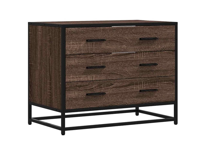  Commode chambre adulte, armoire à tiroirs chêne marron 70x41x56 cm bois d'ingénierie  - Conforama A