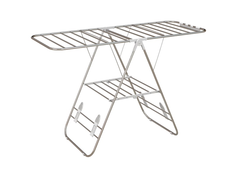  Séchoir à linge pliable à 2 niveaux réglables, dimensions 148 l x 60,5 l x 98 h cm  - Conforama A