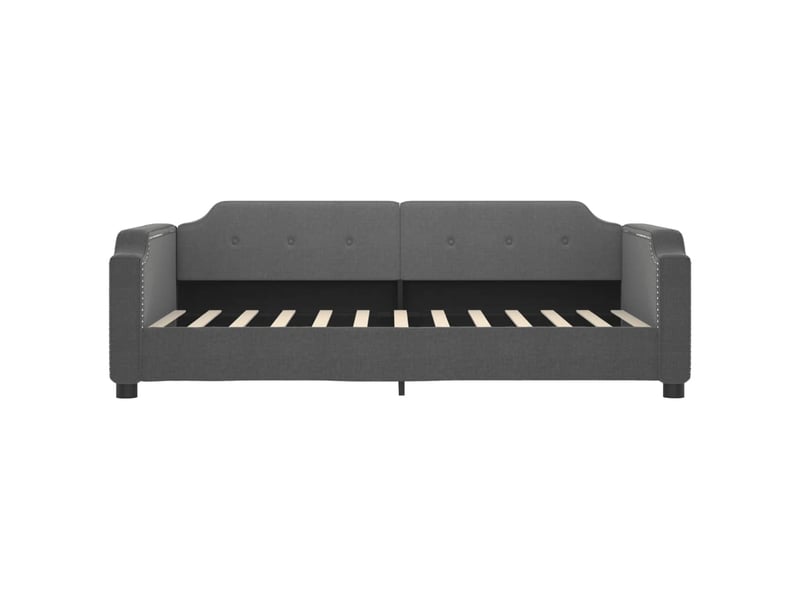  Lit simple- lit adulte -  lit de repos gris foncé 100x200 cm tissu  - Conforama B