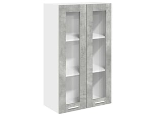 Meuble de rangement, armoire suspendue gris béton 60x31x100cm bois d'ingénierie shl8163