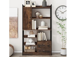 Bibliotheque coloris  marron  <strong>FLORAGRACE</strong> <strong></strong> - 100 cm x 173.5 cm