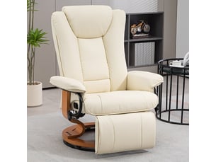 Fauteuil relax manuel  WISHDOR Simili beige