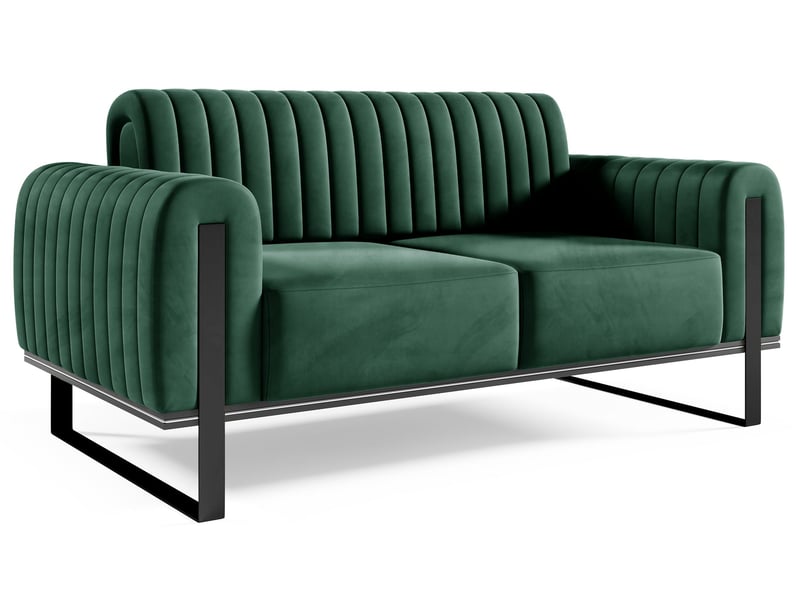  Selsey parissa - canapé - 164 cm - velours vert pieds noirs Parissa - Conforama A