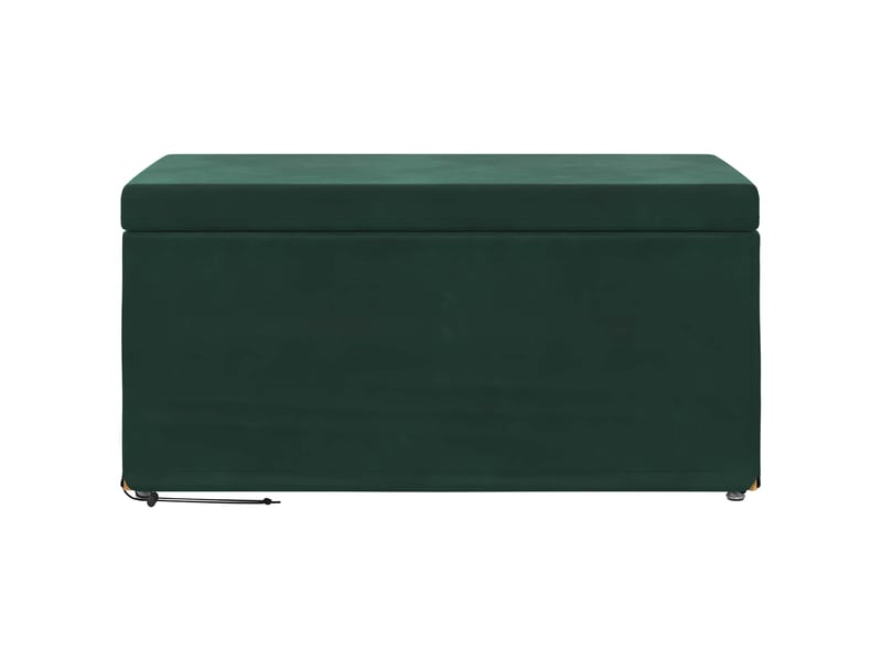  Tabouret bas, ottoman vert foncé 81x41x40 cm velours et bois composite  - Conforama D