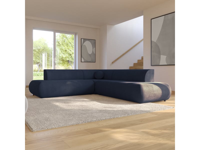Selsey armone - canapé d'angle convertible - 265 cm - bleu marine Armone - Conforama B
