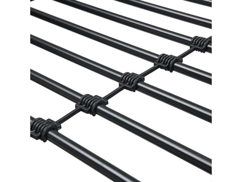 Lit mezzanine 90x200 cm avec escalier à rangement et penderie - lit enfant en métal noir - sans matelas  - Conforama R