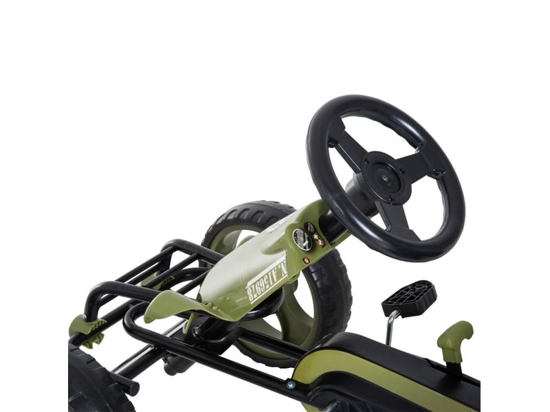  Kart à pédales enfant 105x54x61 cm siège réglable métal vert  - Conforama C