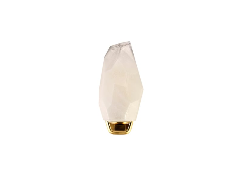  Searchlight rocky applique murale 1 lumière, métal laiton satiné et verre  - Conforama C