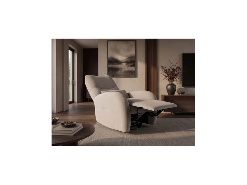  Fauteuil relax électrique relaxio - tissu beige - rotatif 360°  - Conforama E