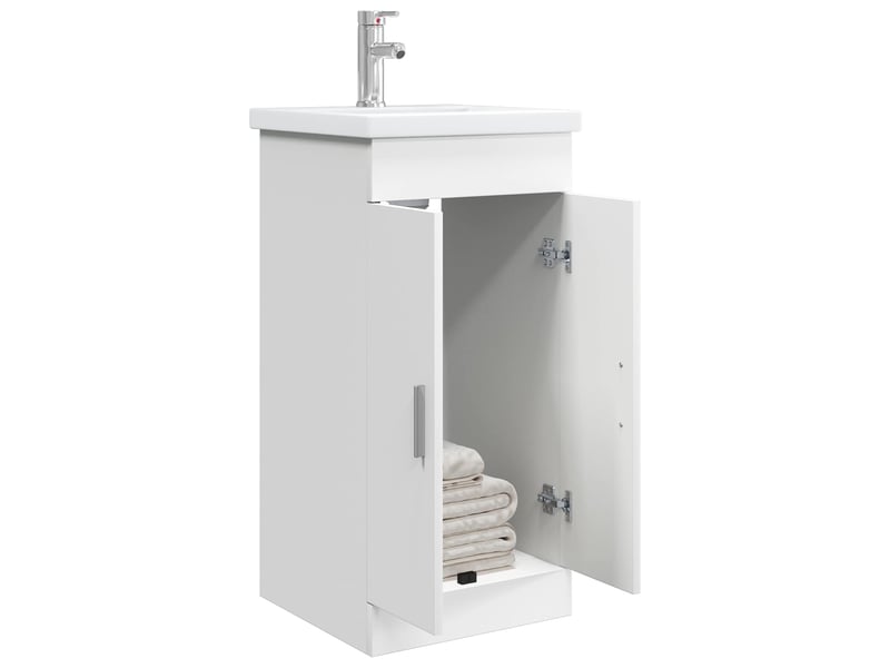 Meuble de salle de bain avec évier blanc 42x40x84.5 cm shl8090 - Conforama C